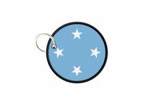 Keychain Flag Micronesia Printed Round Badge