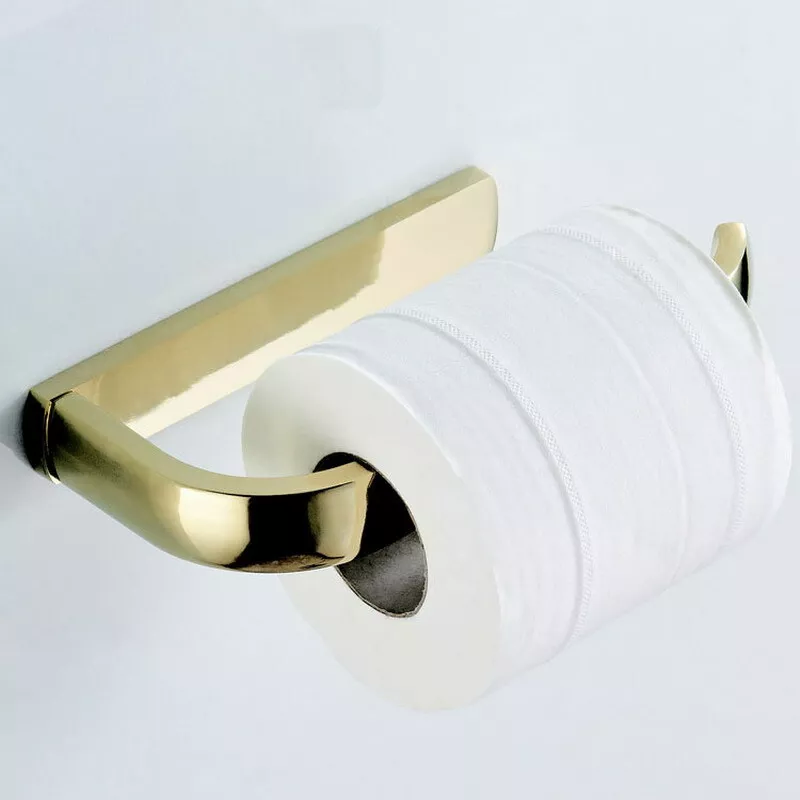 New Wall Mounted luxury Solid Brass gold Toilet Paper Holder