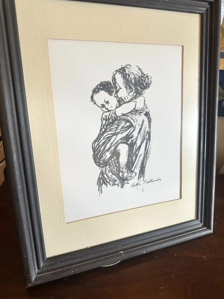 KATHE KOLLWITZ Original Vintage Farewell Death Mother & Child Etching Lithograph - Image 2 of 4