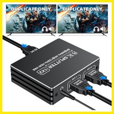 HDMI 2.1 Splitter 1 in 2 Out 4K 120Hz 8K 60Hz with Audio Out, 1x2 HDMI Y Spli...