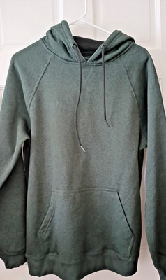 Leg3nd Drawstring Hoodie Sweatshirt Dark Green Pullover Pocket Athleisure Medium
