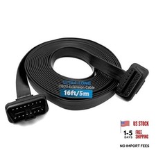 OBD2 Extension Cable Ultra-Long Low Profile OBD-II 16-Pin Male to 16ft/5m
