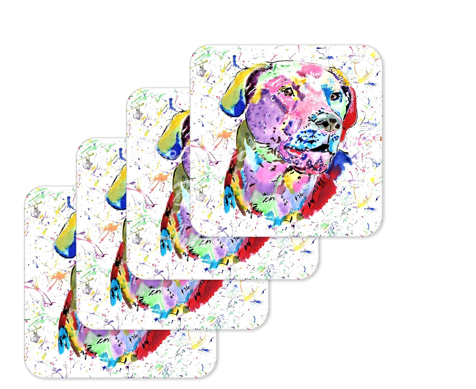 Coaster Labrador Dog Gundog pet Animals Coasters Watercolour Art Gift Work
