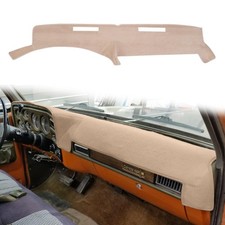 HanLanKa Dash Cover Custom Fit for 1973-1980 Chevy Chevrolet C10 C20 Beige