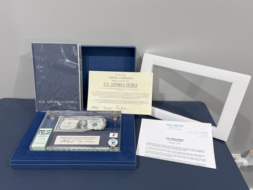 1935e $1 Silver Certificate  S.S. Andrea Doria SHIPWRECK PCGS Grade B w/Case COA