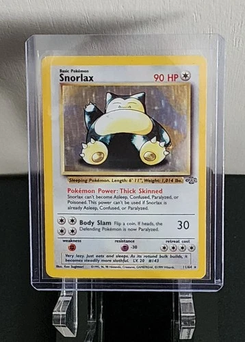 New ListingSnorlax 11/64 Holo Jungle Pokemon Card 1999 WOTC Vintage