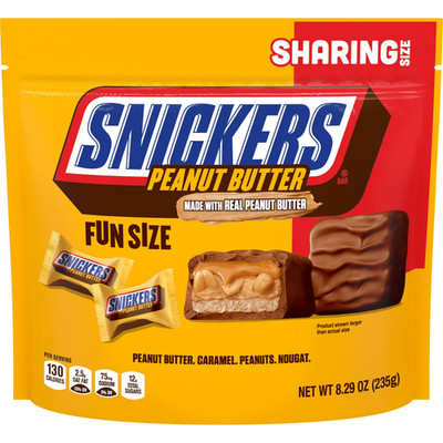 Snickers Fun Size Peanut Butter Chocolate Bars 8.29 oz - FREE SHIPPING