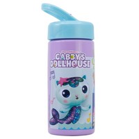 Gabby's Dollhouse Sports Water Bottle With Straw And Built-In Handle 410Ml, Ligh