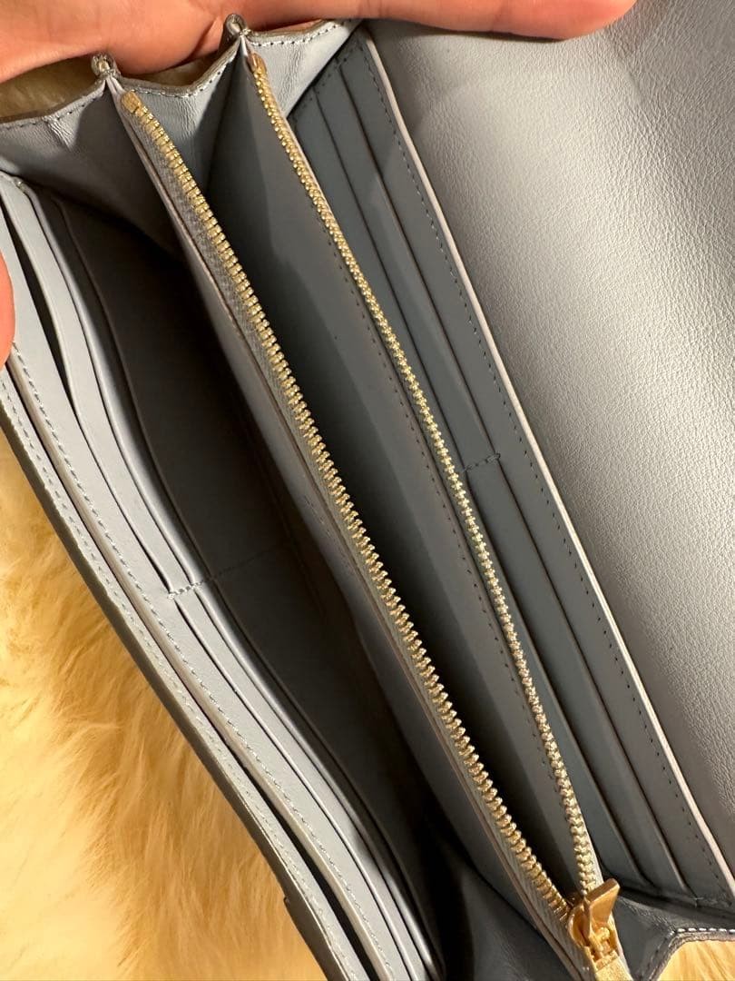 Celine Large Flap Multi Function Long Wallet Leat… - image 6