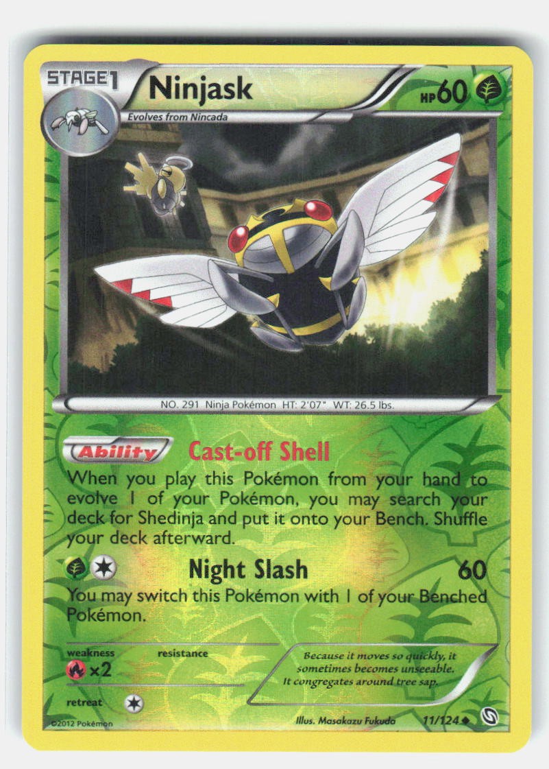 NINJASK 11/124 UNCOMMON DRAGONS EXALTED POKEMON REVERSE HOLO NEAR MINT