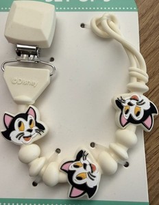 DISNEY BABY Silicone Pacifer Clip - Figaro (New)