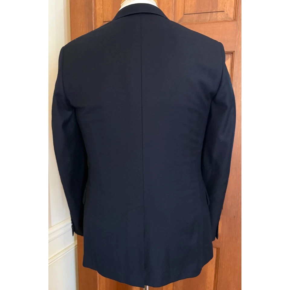J. Crew Loro Piana Ludlow Blazer Men 36R Navy Wool Two-Button Sport Coat Jacket - Image 3 of 4