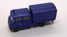Preiser 37007 Mercedes 407 D Pritsche/Plane blau THW Technisches Hilfswerk (85)