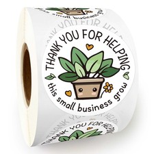 Thank You for Helping Small Business Grow Stickers - 1.7 inch / 500pcs