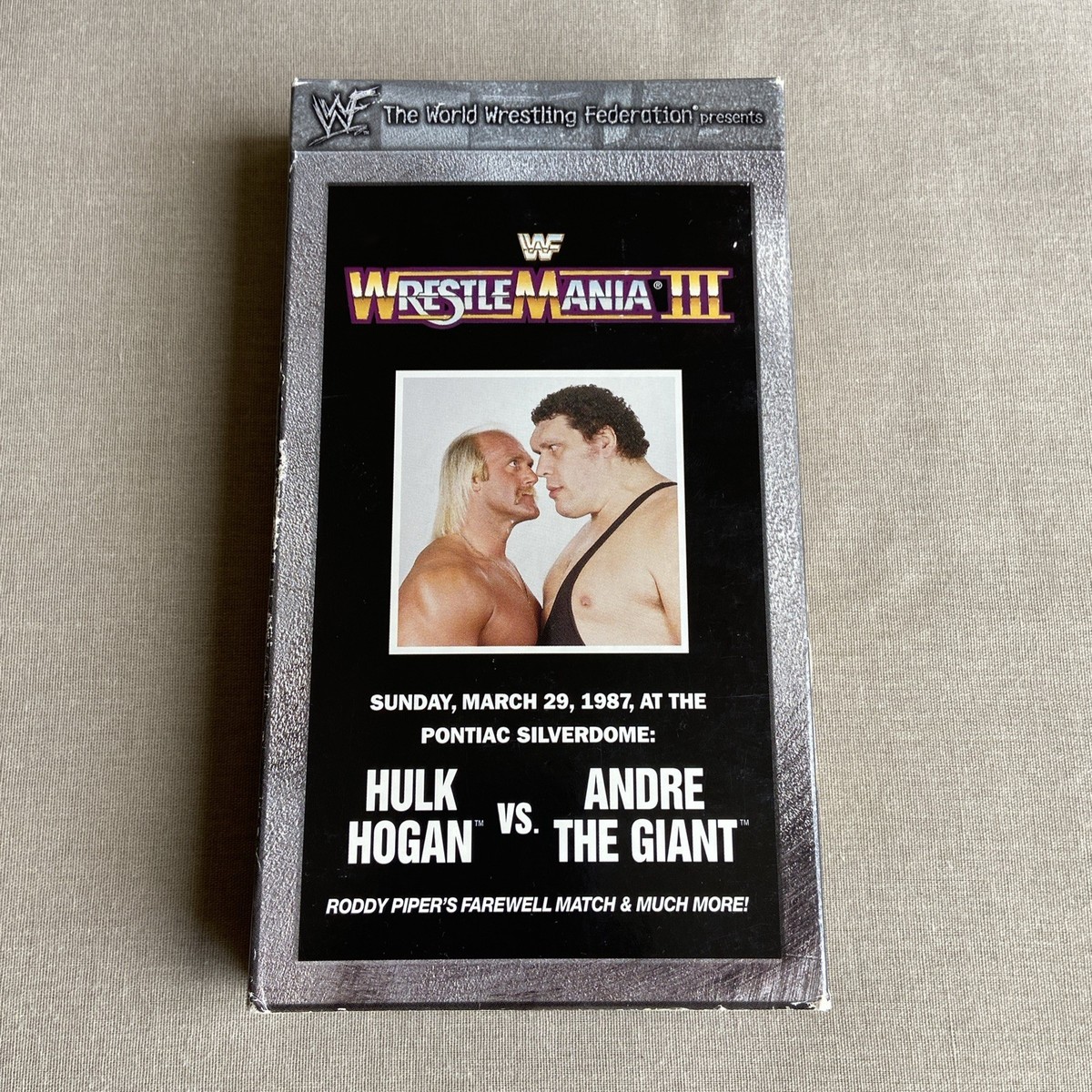 WWF WrestleMania III 3 (VHS 1987) Hulk Hogan Andre Giant Roddy