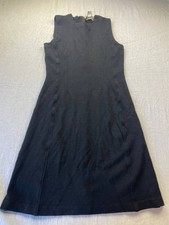 Banana Republic Sweater Dress Womens Size 12 Black Wool Blend Fit & Flare Midi
