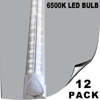 8ft Linkable Led Shop Light Fixture,Integrated Led Tube Light Bulbs 144w 12/48PC