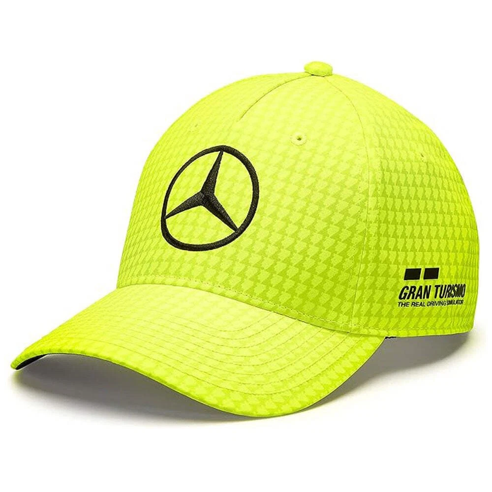 Mercedes AMG Petronas F1 Team Kids Lewis Hamilton Neon Yellow Baseball Cap