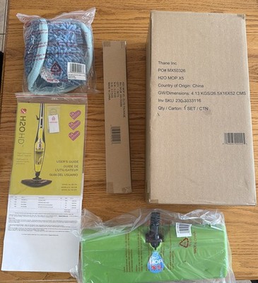 H20 X5 Steam Cleaning Mop & Steam Cleaner w Accessories + Extra Large Mop