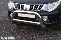 Chrome Edelstahl Bull Bar 89Mm FüR Mitsubishi L200 2015-2019 Eu/Ec Zulassung