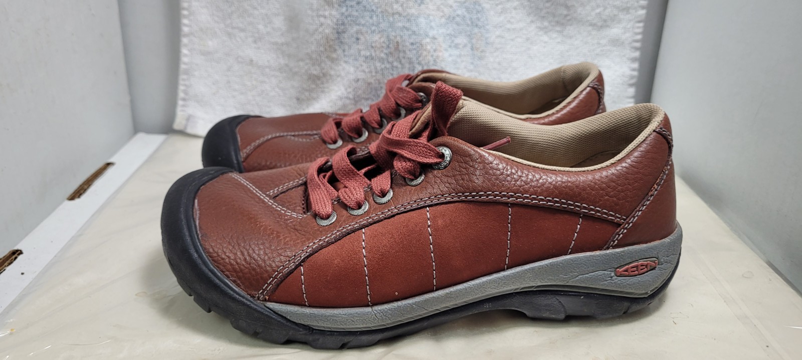 Scarpe da trekking Keen taglia 7 5 donna Presido stringate hennè bruciato allacciate basse