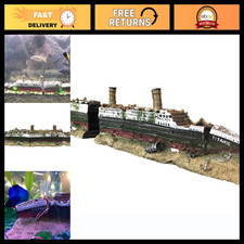 Titanic Shipwreck Aquarium Decor - Resin Sunken Ship Ornament for Fish Tank