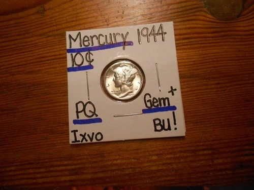 1944 Mercury Dime Gem BU+ BEAUTY!!! PQ!!!! Almost Full Bands!!!! LOOOOOOOK!!!!!!