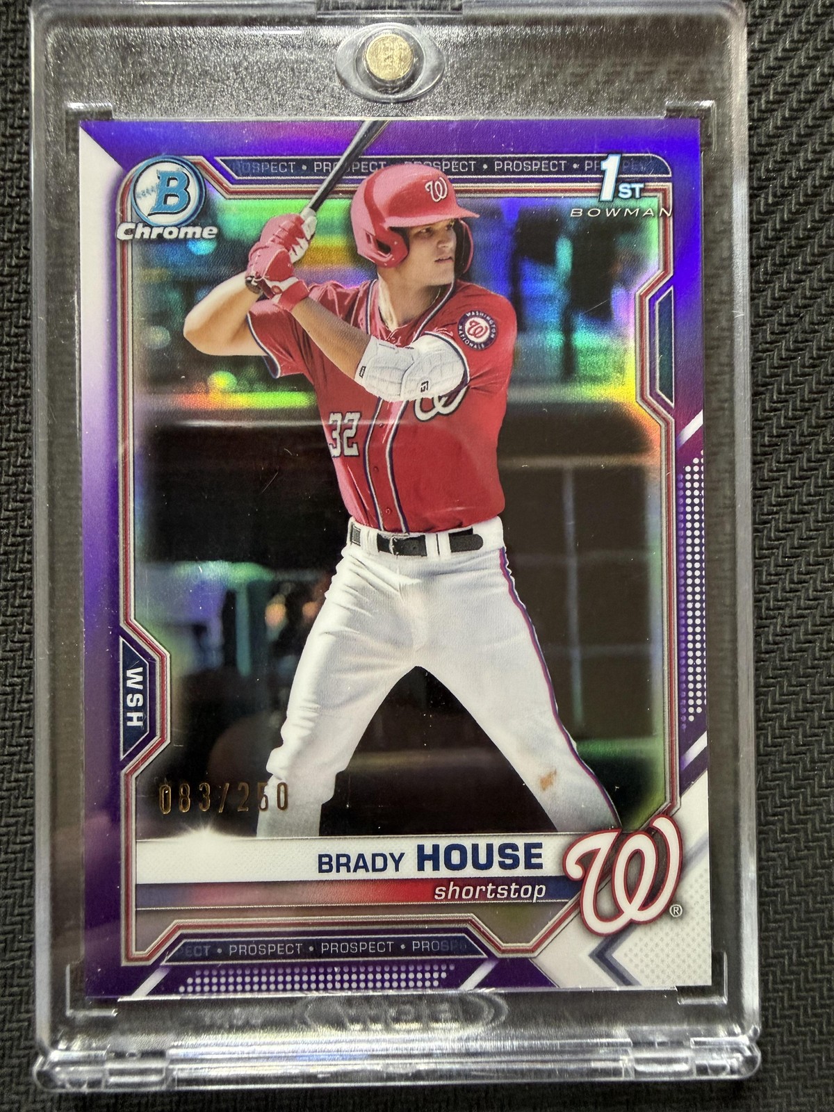 2021 Bowman Draft #BDC-186 Brady House Chrome Purple Refractor #/250