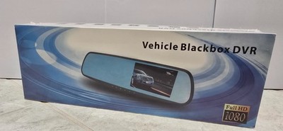 Vehicle Blackbox DVR (Full HD 1080) Rearview Mirror Dual Channel Recorder