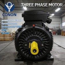 6 poles 22kw 30HP  935rpm shaft 55mm Electric motor Three-phase 415v/720v 