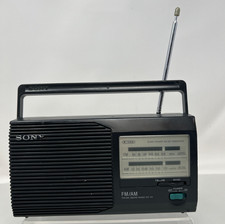 Sony ICF-24 Portable AM/FM Radio AC Battery Powered Tested Antenna Works