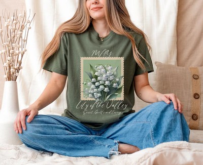 May Birth Flower Lily Comfort Tee