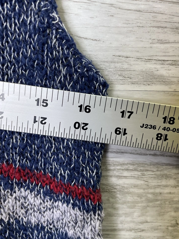 Suéter American Eagle para mujer 2XL a rayas entrecruzadas espalda sin mangas pulóver Foto 3 de 4