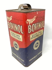 Vintage Standard Oil Company Indiana Bovinol Cow Spray 1 Gallon Square Tin Can