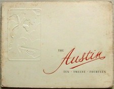 AUSTIN TEN Twelve FOURTEEN Car Sales Brochure Oct 1936 #1428.10.36