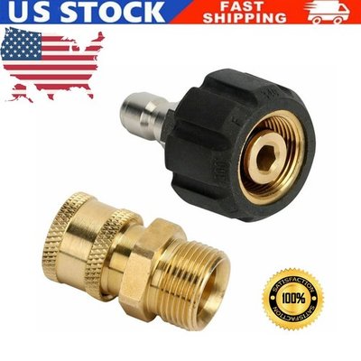 #ad #ad M22 Quick Connect Adapter Female to 1 4#x27;#x27; Male Connector for Pressure Washer. $9.85