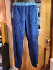 Dickies Scrub Pants, Navy, elastic cuffs, 6 pocket, Sz L, preowned