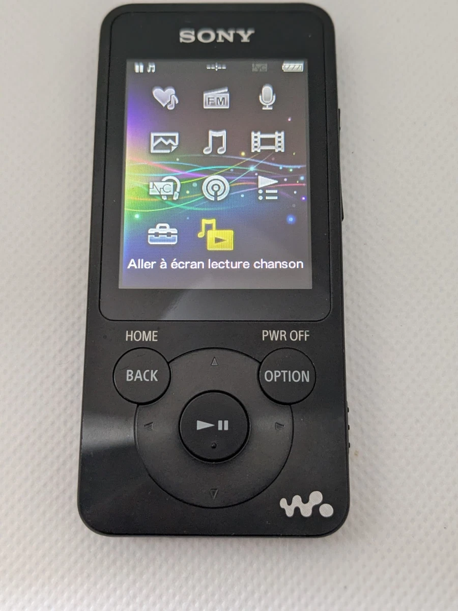 Sony Walkman lecteur MP3 noir, lecteur numérique de musique avec radio FM