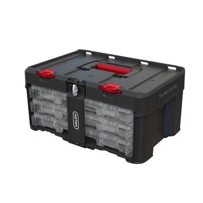 Keter Roc Stack N Roll 3 Set Organizer Durchsichtige Behälter KETSNR3ORG