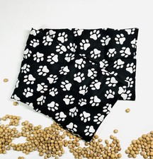 7 Kammer Kirschkernkissen Pfötchen Tatze Pfote Stoff Körnerkissen Wärmekissen