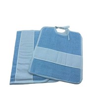 Set Asilo 2 Pezzi Bavetta Spugna Tovaglietta Bordo Tela Aida NG16165U