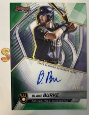 2025 Bowman's Best Blake Burke 05/99 Auto Green Refractor Brewers #B25-BBU