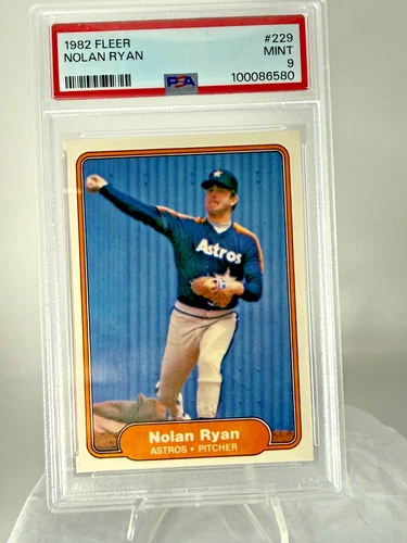 1982 Fleer #229 Nolan Ryan PSA Mint 9 Houston Astros HOF