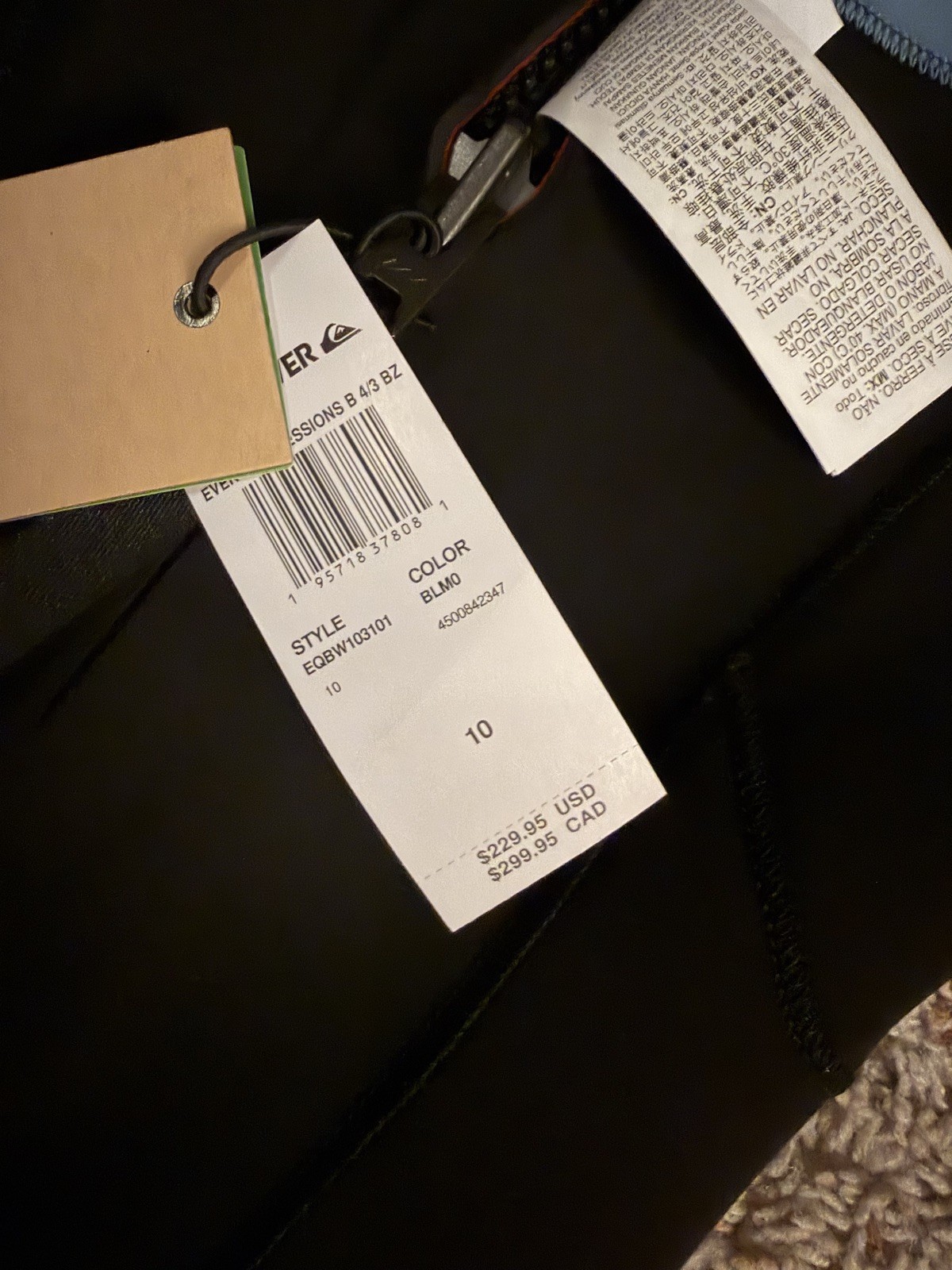 Quicksilver Everyday Sessions B 4/3BZ Size 10 Wetsuit