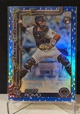 2025 Topps Holiday #H114 DREW ROMO Blue Metallic Lights Rookie RC Rockies SP