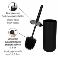 Wenko Wc-Garnitur Brasil BüRstenhalter Matt Bruchsicher Bpa-Frei Schwarz