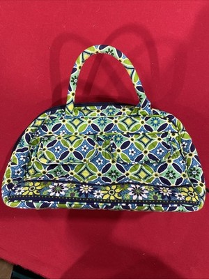 Vintage Vera Bradley Handbag In Daisy Daisy Pattern With Blue Lime Green Floral