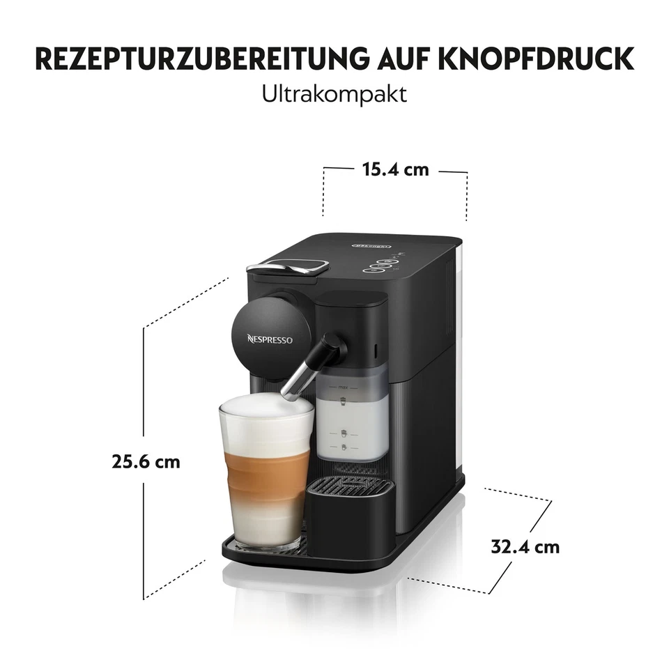 DeLonghi Lattissima One EN 510.B Nespresso Kapselmaschine Kaffeemaschine schwarz - Bild 3 von 3