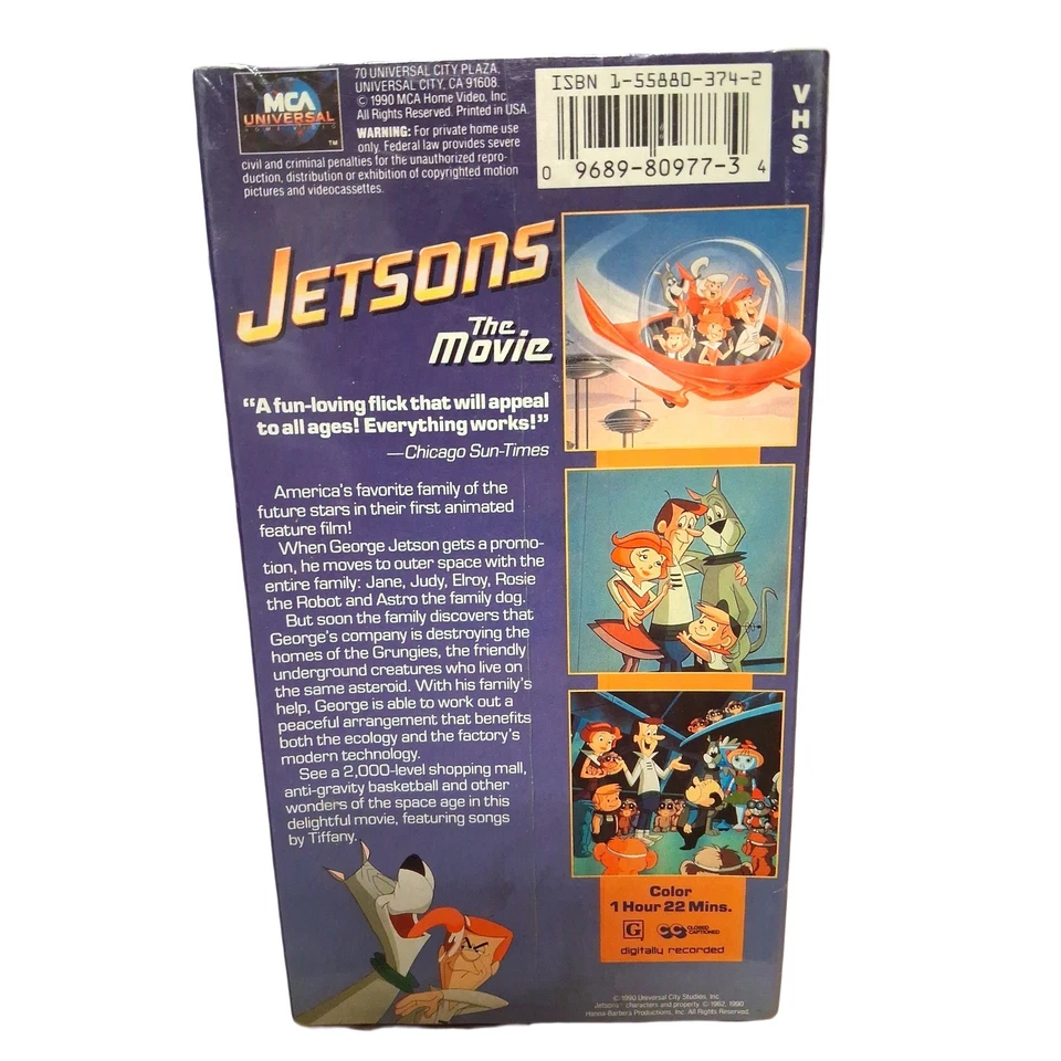 Vintage Jetsons The Movie VHS 1990 MCA Universal Home Release Hifi Stereo - Image 3 of 4