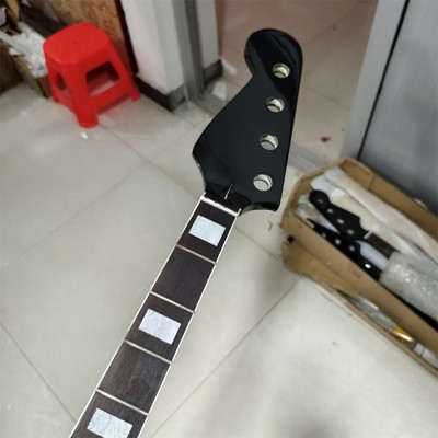 JAZZ BASS reverse head 4 string 20 Fret rosewood Fretboard guitar neck Black